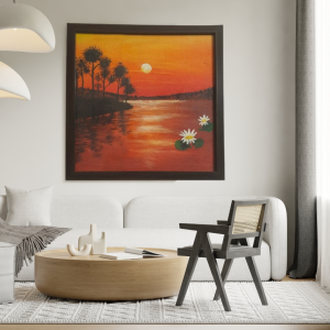 acrylic painting on canvas (sunset)
