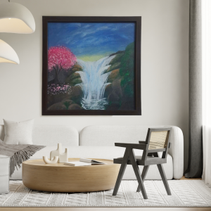 acrylic painting on canvas (waterfall)
