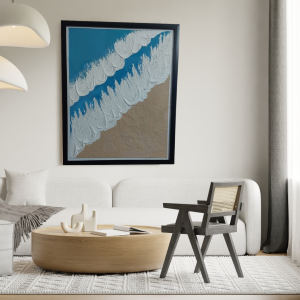 texture art on canvas (seashore)