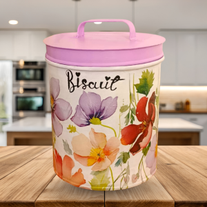 decorated biscuit container