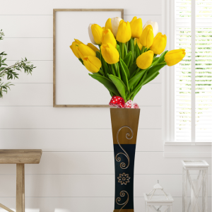 flower vase (dark brown)